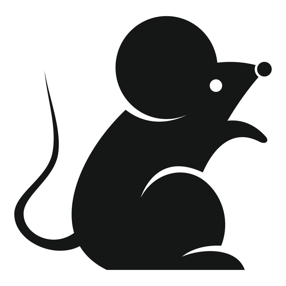 ícone do mouse em casa, estilo simples vetor