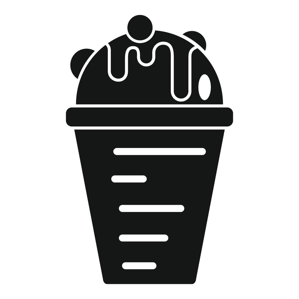 ícone de sorvete lolly, estilo simples vetor