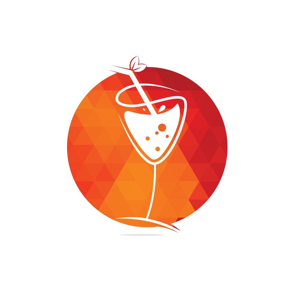 ilustração em vetor de conceito de design de logotipo de suco de laranja