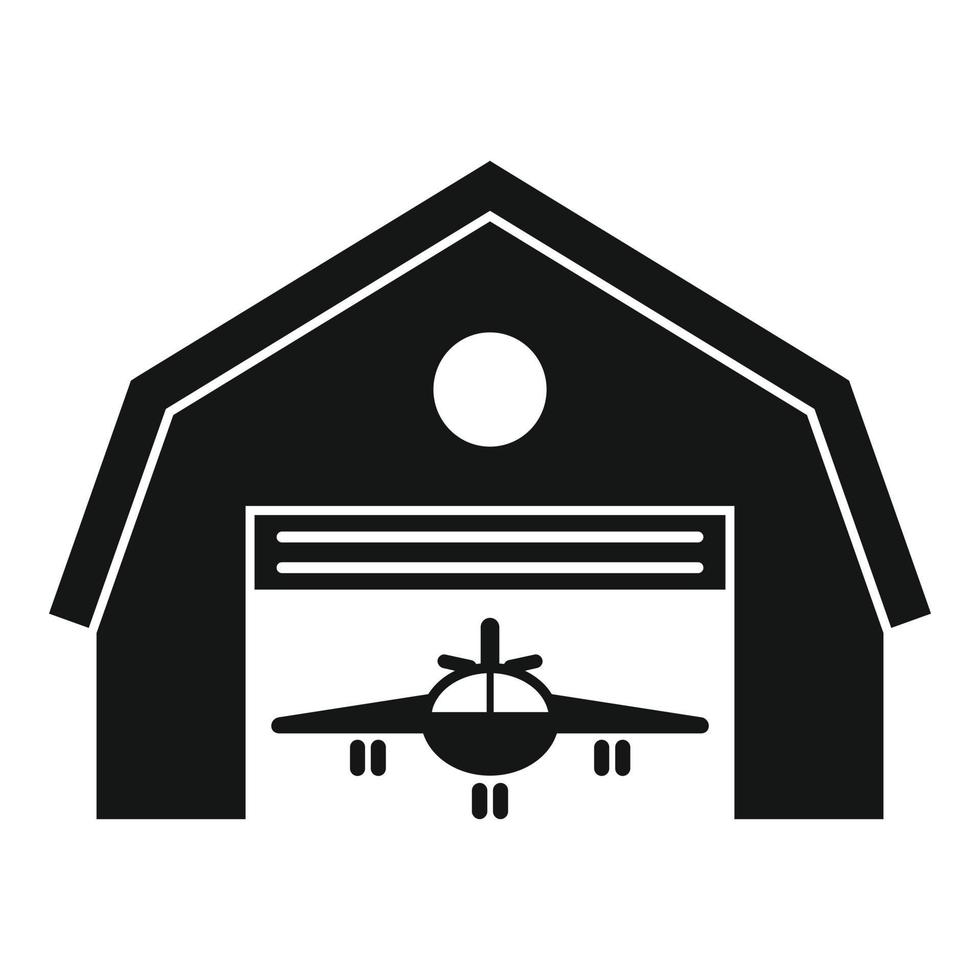 ícone do terminal do hangar, estilo simples vetor