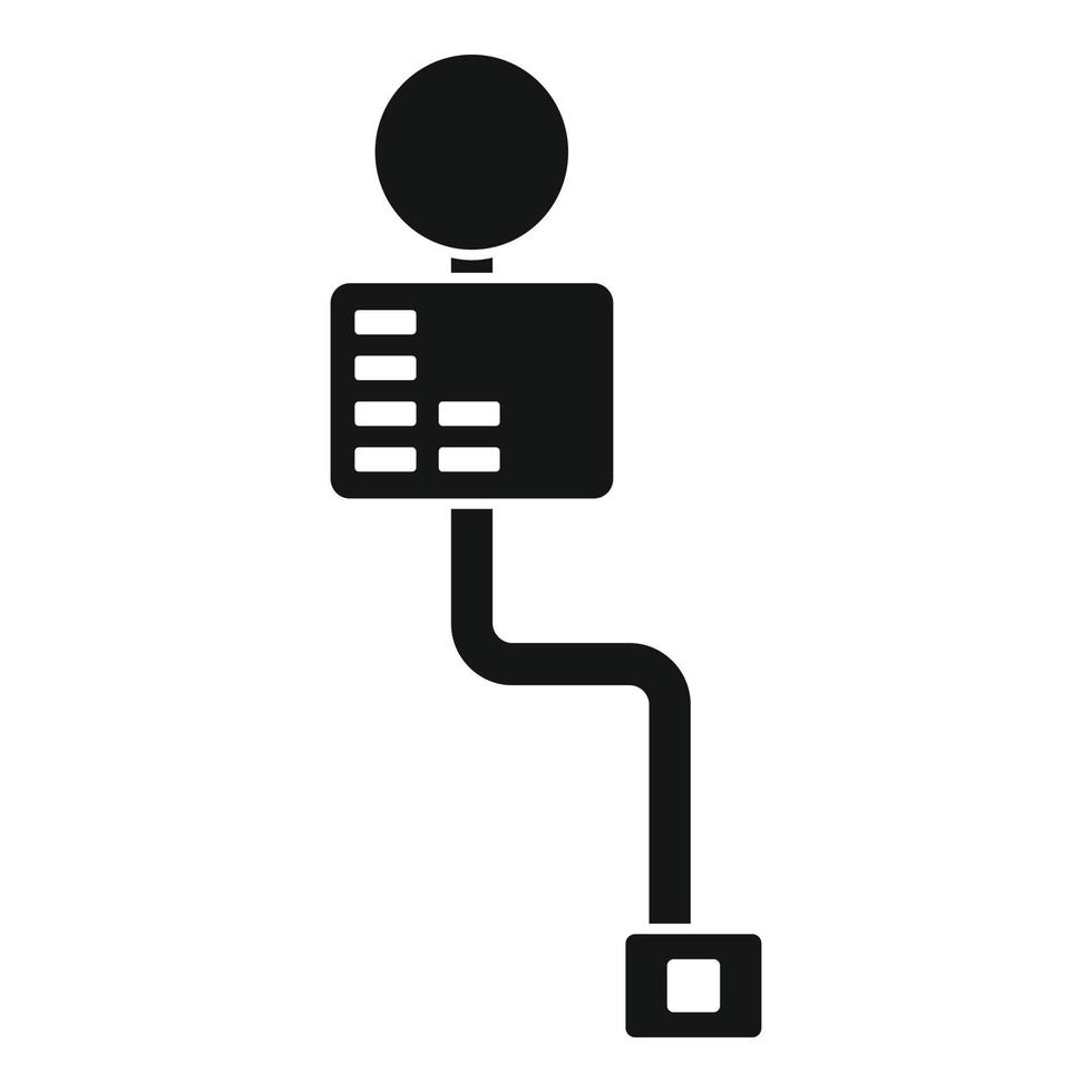 ícone de peça de telefone celular, estilo simples vetor