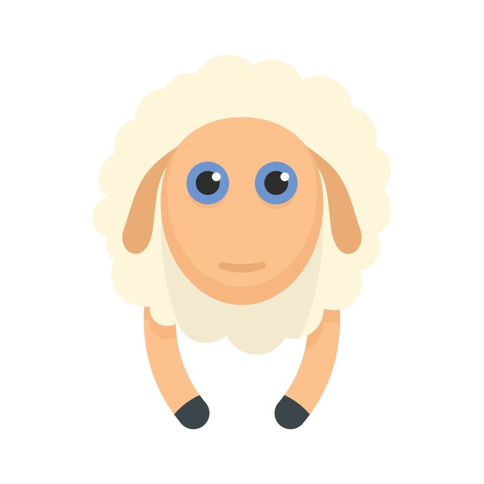 ícone de sorriso de ovelha, estilo simples vetor