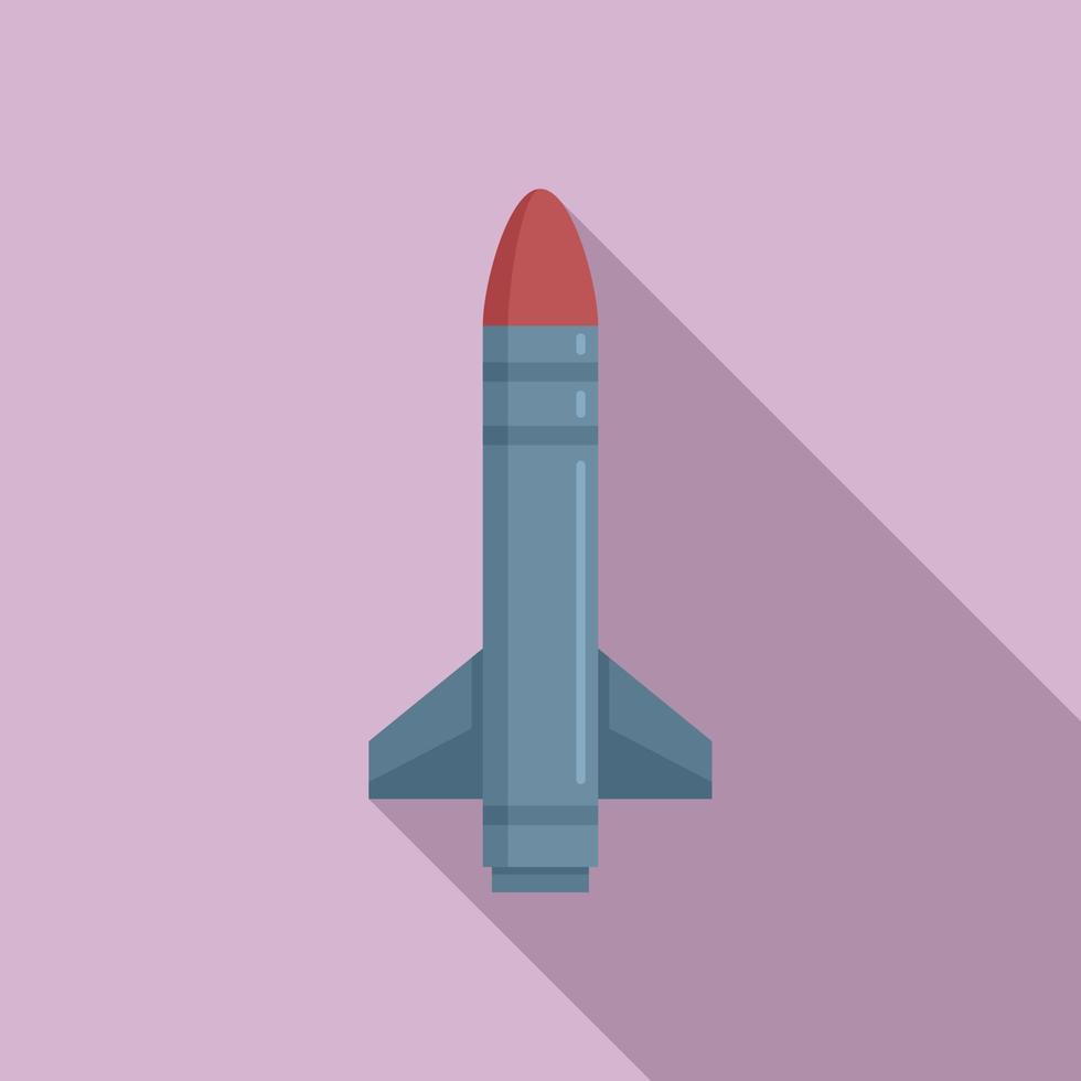 ícone de fogo de míssil, estilo simples vetor