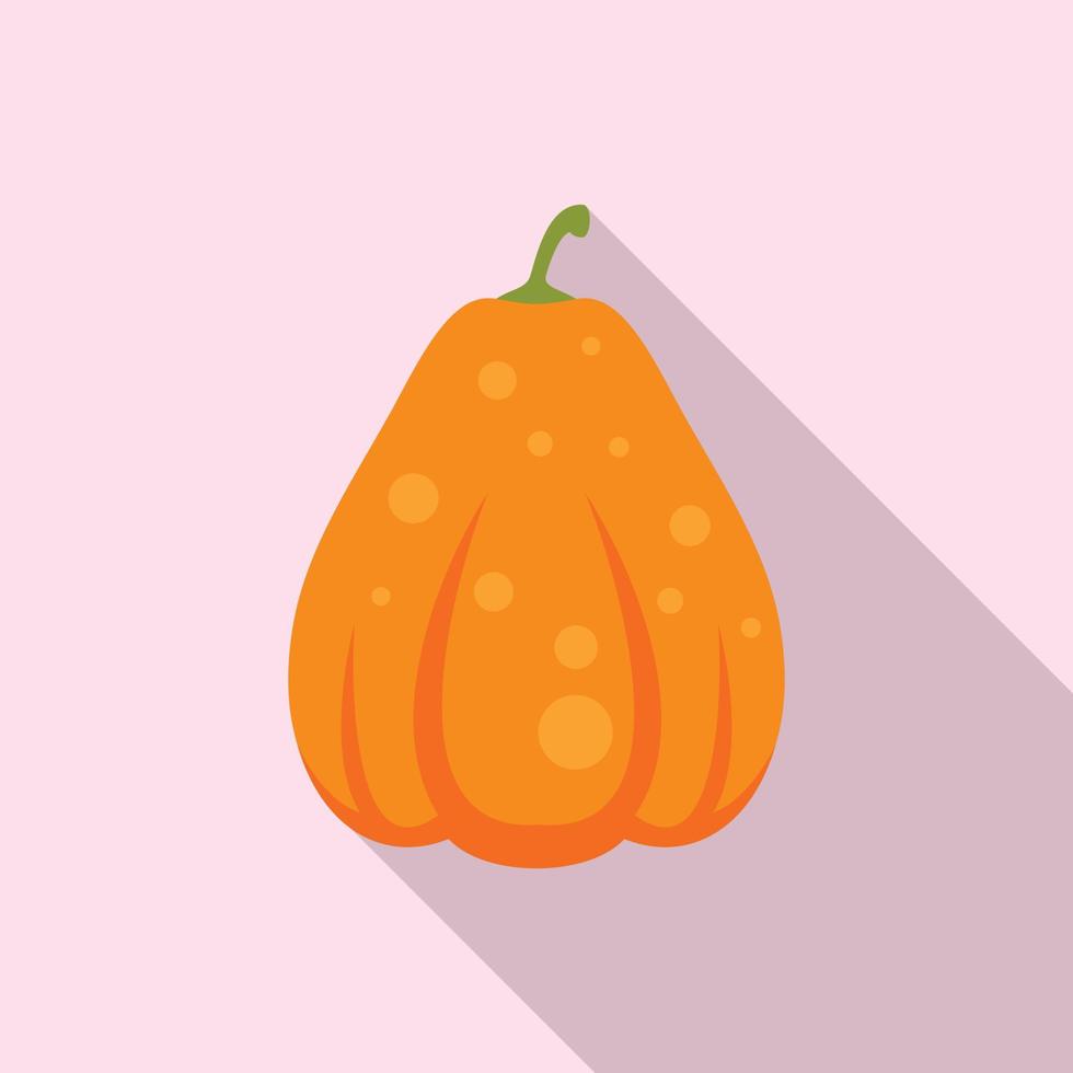 ícone de abóbora vegetariana, estilo simples vetor