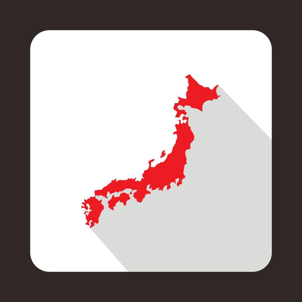 mapa do ícone do Japão, estilo simples vetor