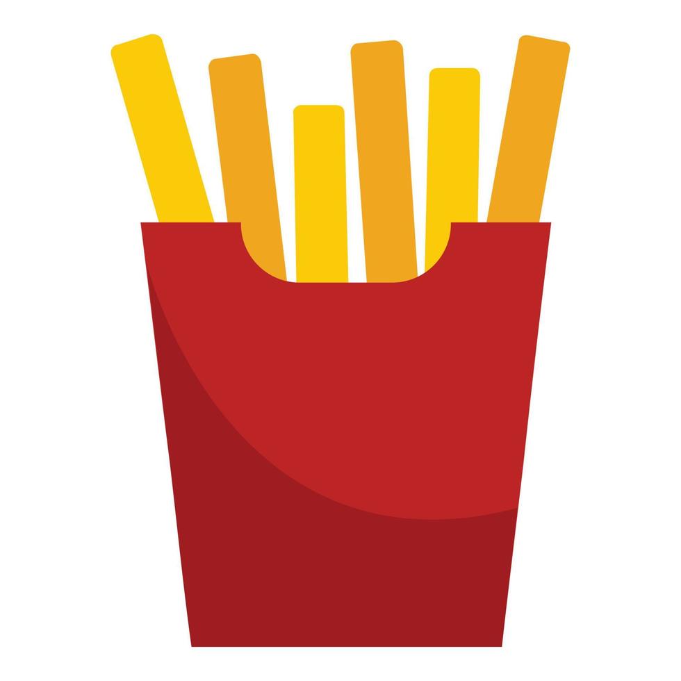 ícone de batata frita, estilo simples vetor