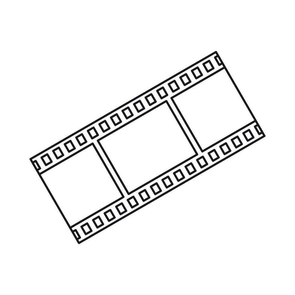 ícone de tira de filme em estilo de estrutura de tópicos vetor