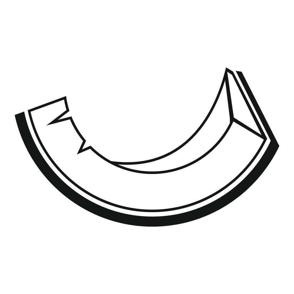 ícone de fatia de coco, estilo simples vetor