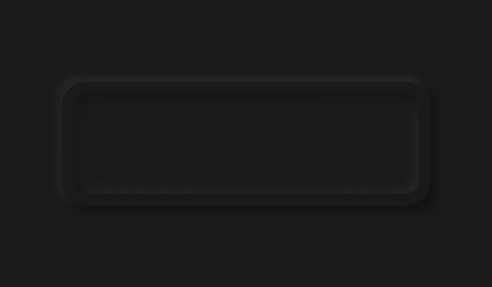 design de interface do usuário suave de neumorfismo preto para web design, interface do usuário do aplicativo e muito mais, botão em branco, vetor. vetor