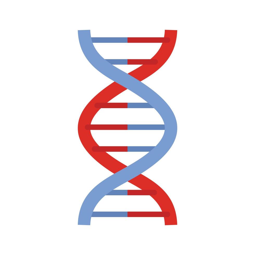 ícone da doença de alzheimer dna, estilo simples vetor