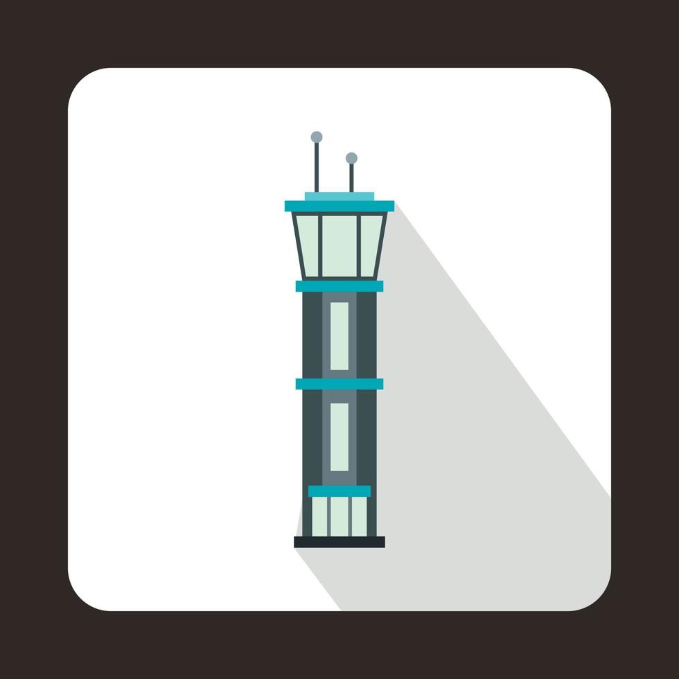 ícone da torre de controle do aeroporto, estilo simples vetor