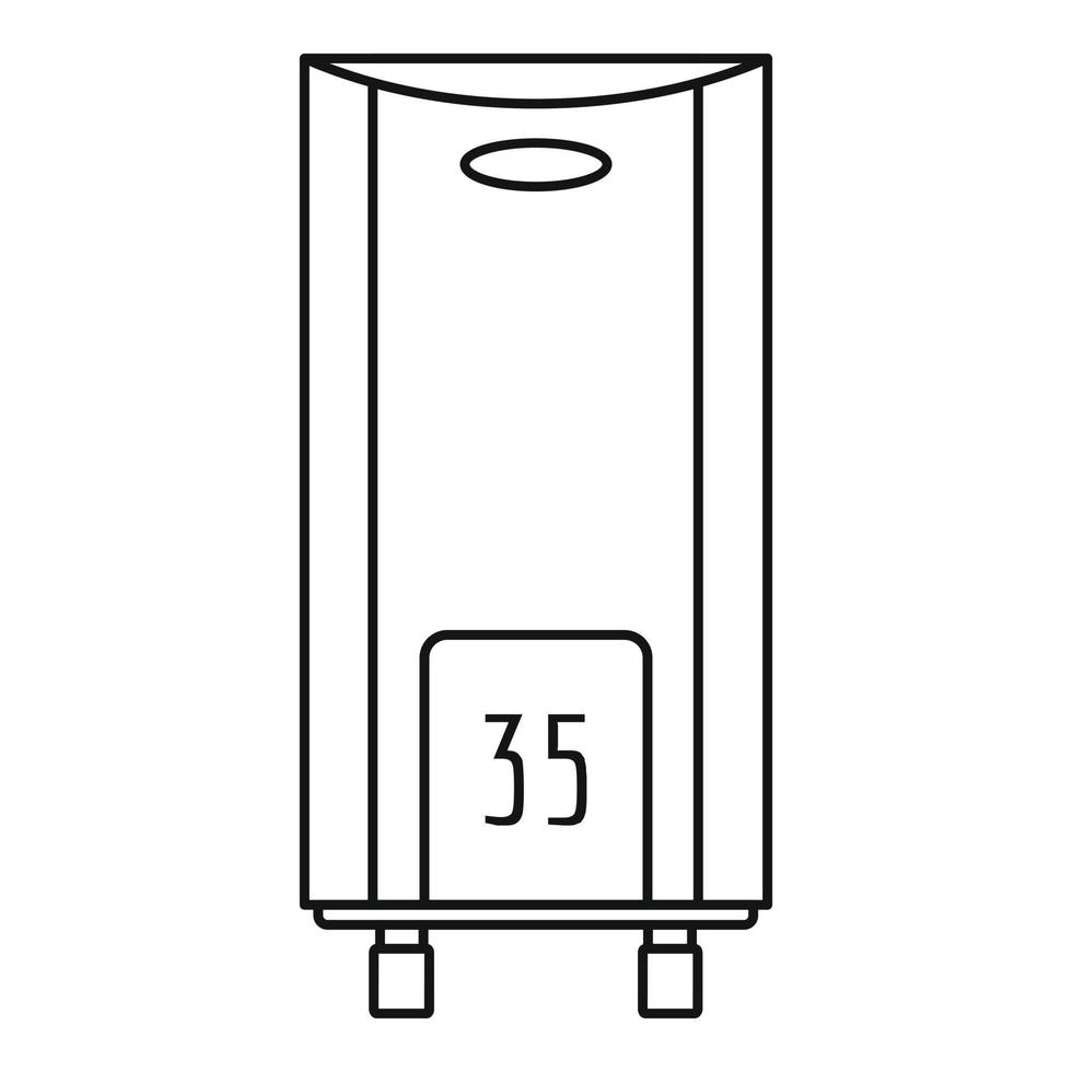 ícone de caldeira, estilo de estrutura de tópicos vetor