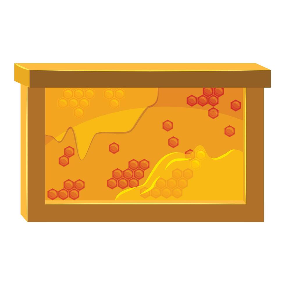 ícone de favos de mel de abelha, estilo cartoon vetor
