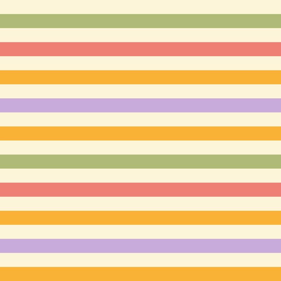 padrão sem emenda despojado horizontal. design gráfico de fundo geométrico abstrato. linhas coloridas impressão têxtil clássica sem costura em estilo retrô dos anos 70, 80. ilustração vetorial. Cores pastel vetor