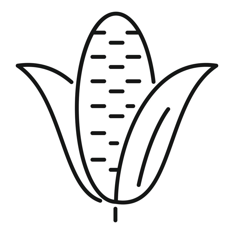 ícone de milho de fazenda, estilo de estrutura de tópicos vetor