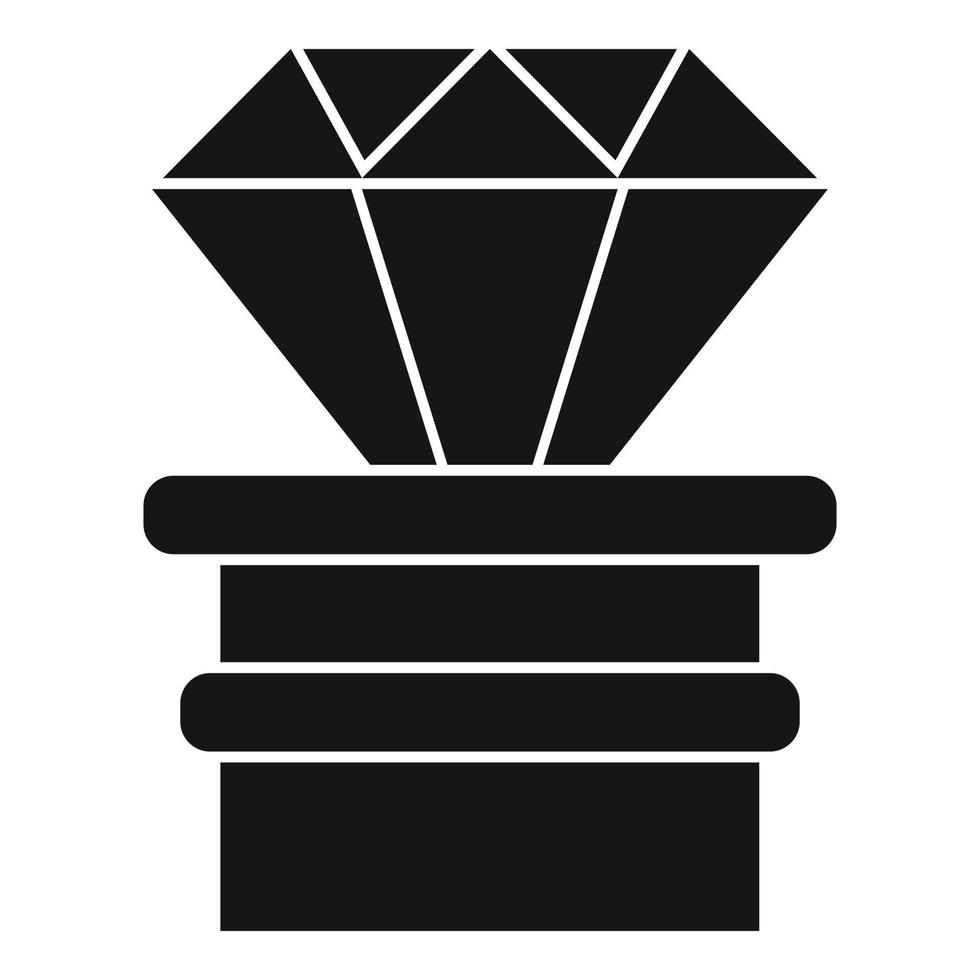 ícone de prêmio de videogame de diamante, estilo simples vetor