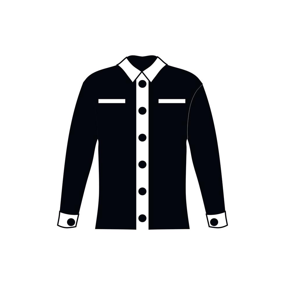 ícone de camisa masculina, estilo simples vetor