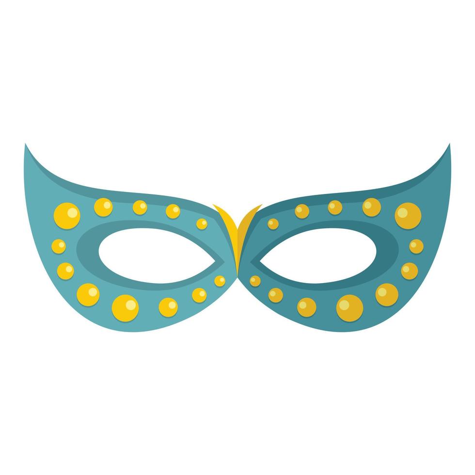 ícone de máscara floral, estilo simples vetor
