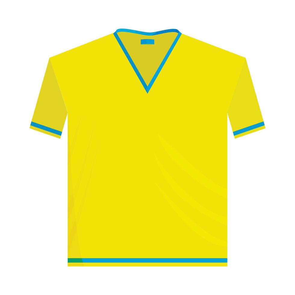 ícone de camisa esportiva amarela, estilo cartoon vetor