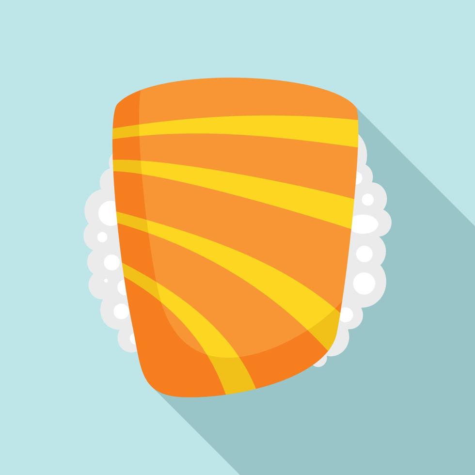 ícone de sushi de salmão, estilo simples vetor
