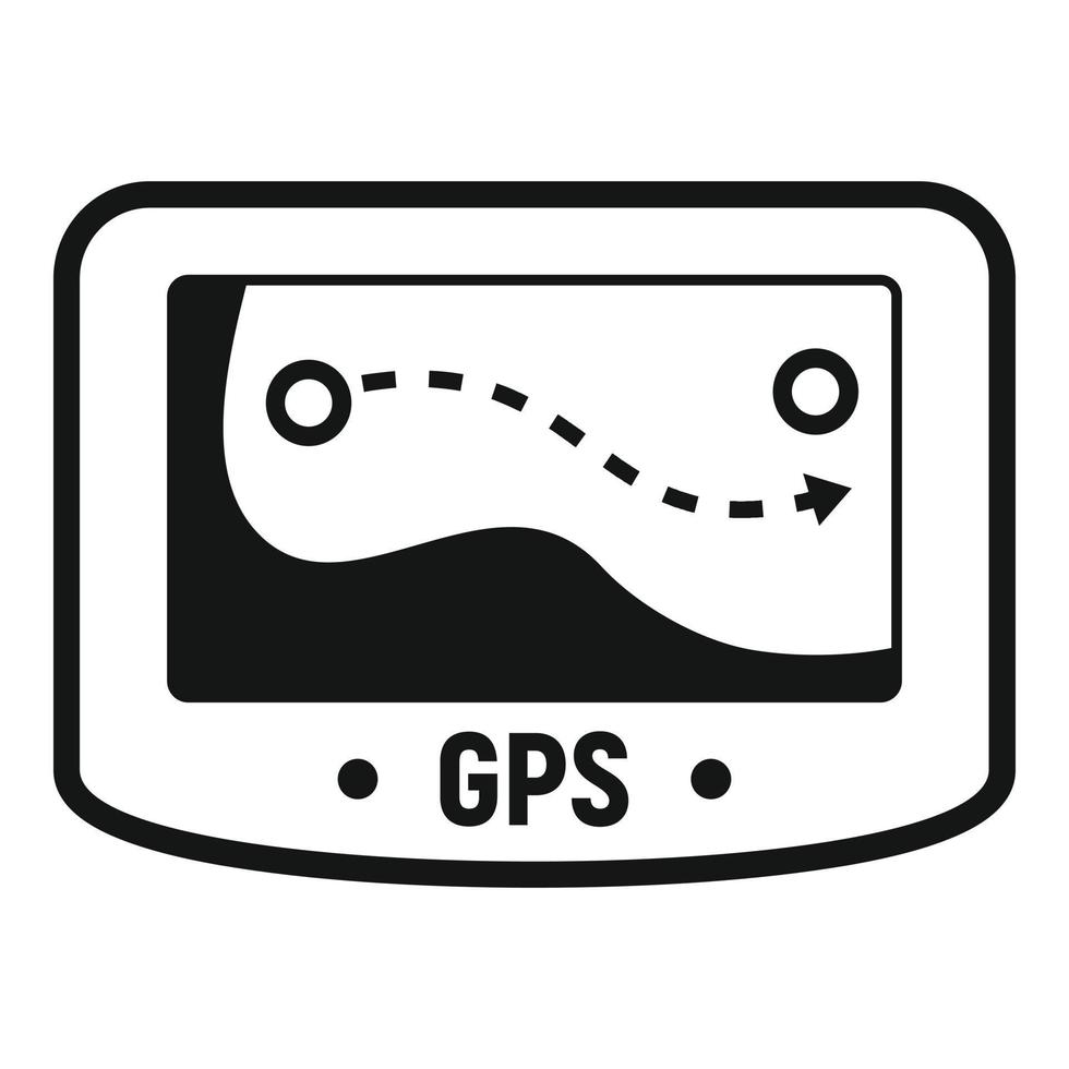 ícone do dispositivo gps, estilo simples vetor