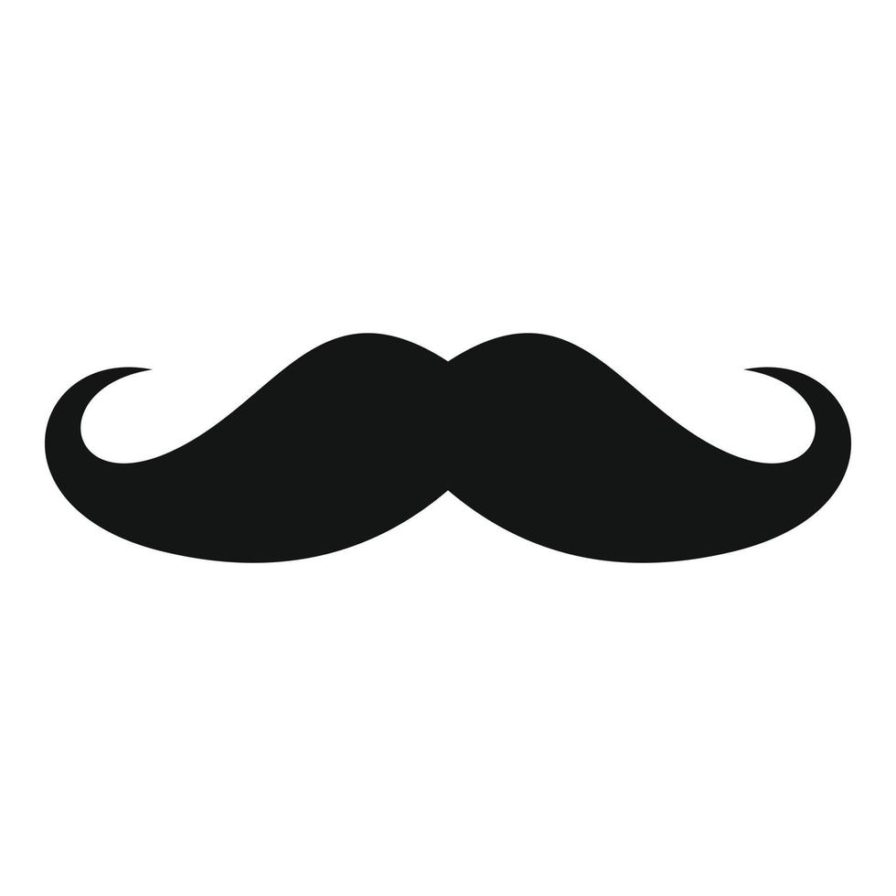 ícone de bigode da Itália, estilo simples. vetor