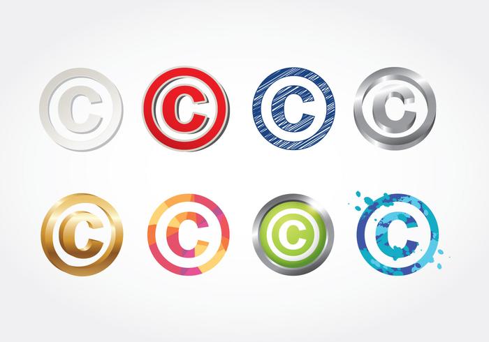 Vector de símbolos de direitos autorais