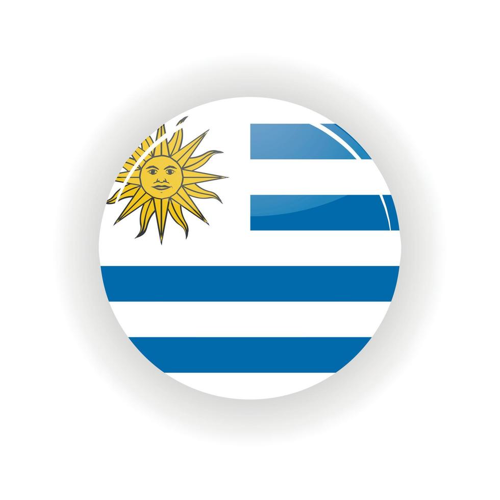 círculo de ícone do uruguai vetor