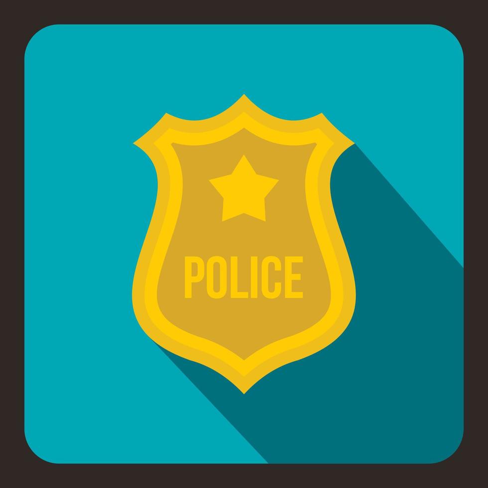 ícone distintivo da polícia, estilo simples vetor