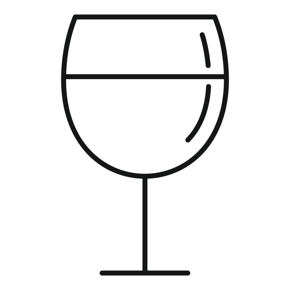 ícone de vício em vinho, estilo de estrutura de tópicos vetor