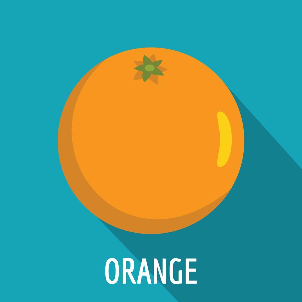 ícone laranja, estilo simples vetor