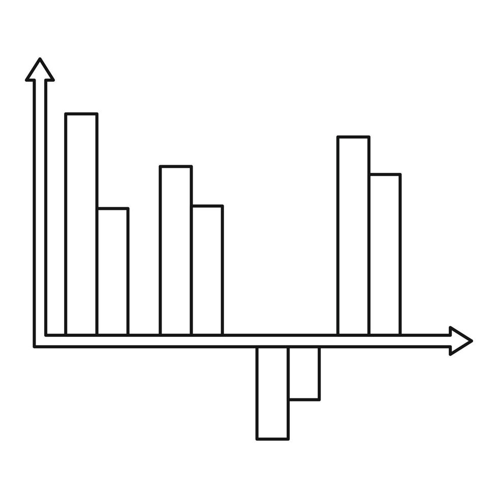 linha fina de vetor de ícone de diagrama de negócios