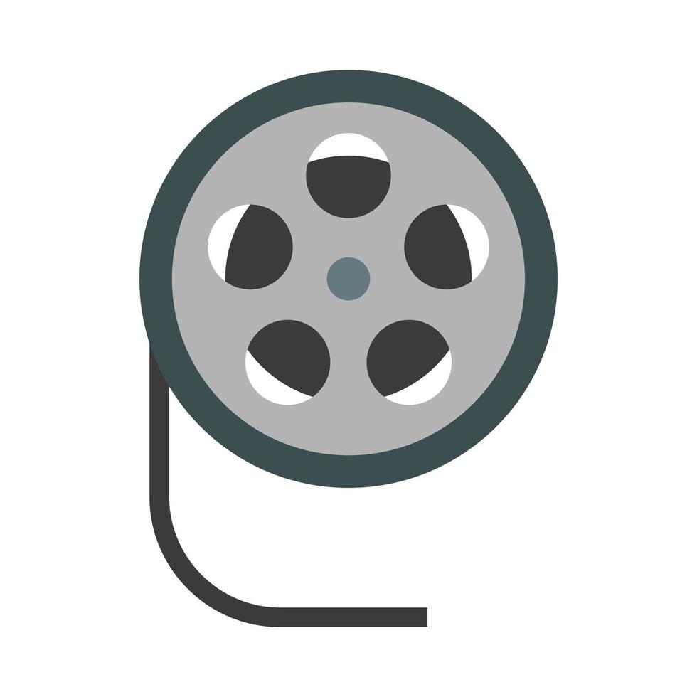 ícone de bobina de filme em estilo simples vetor
