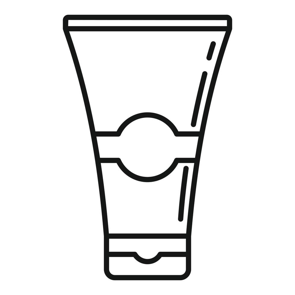 ícone de tubo de creme de catapora, estilo de estrutura de tópicos vetor
