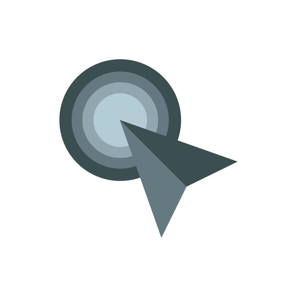 ícone do cursor de seta cinza, estilo simples vetor