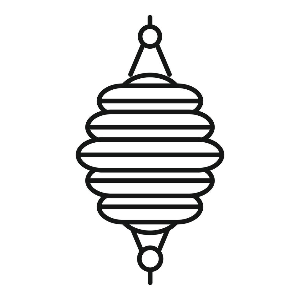 ícone de lanterna chinesa de casamento, estilo de estrutura de tópicos vetor