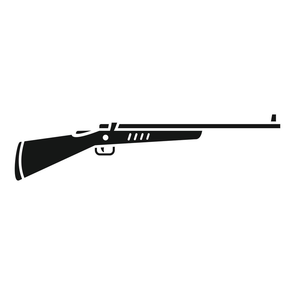 antigo ícone de rifle de caça, estilo simples vetor