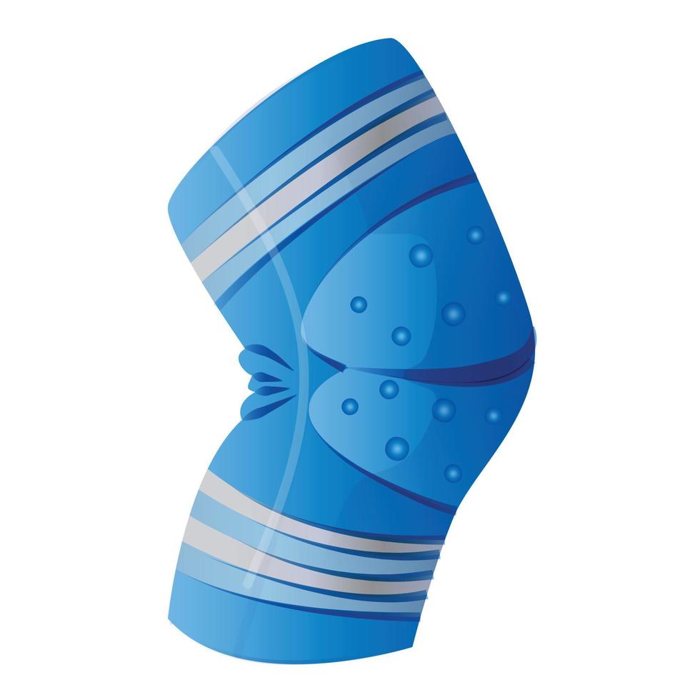 ícone de proteção do joelho de esqui, estilo cartoon vetor