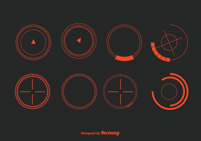 Vetor de círculos de hud