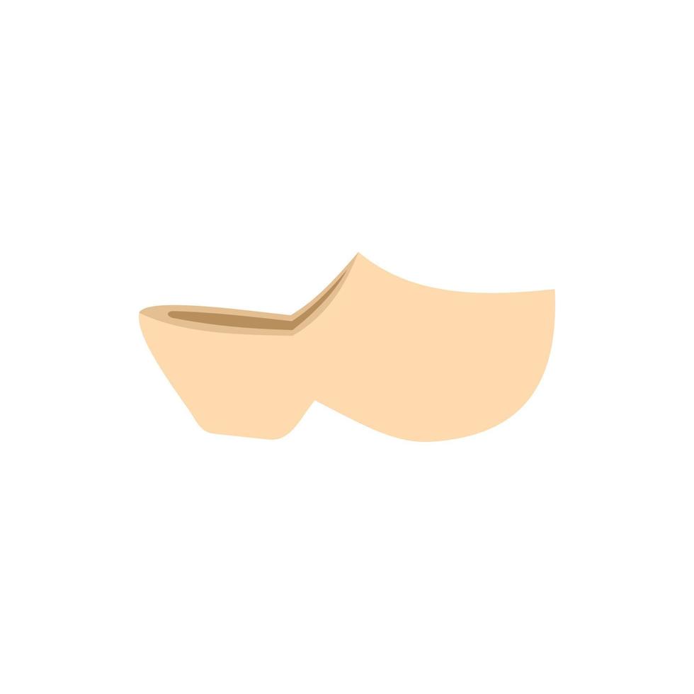 ícone de sapato de madeira em estilo simples vetor