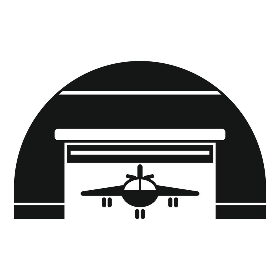 ícone do hangar militar, estilo simples vetor
