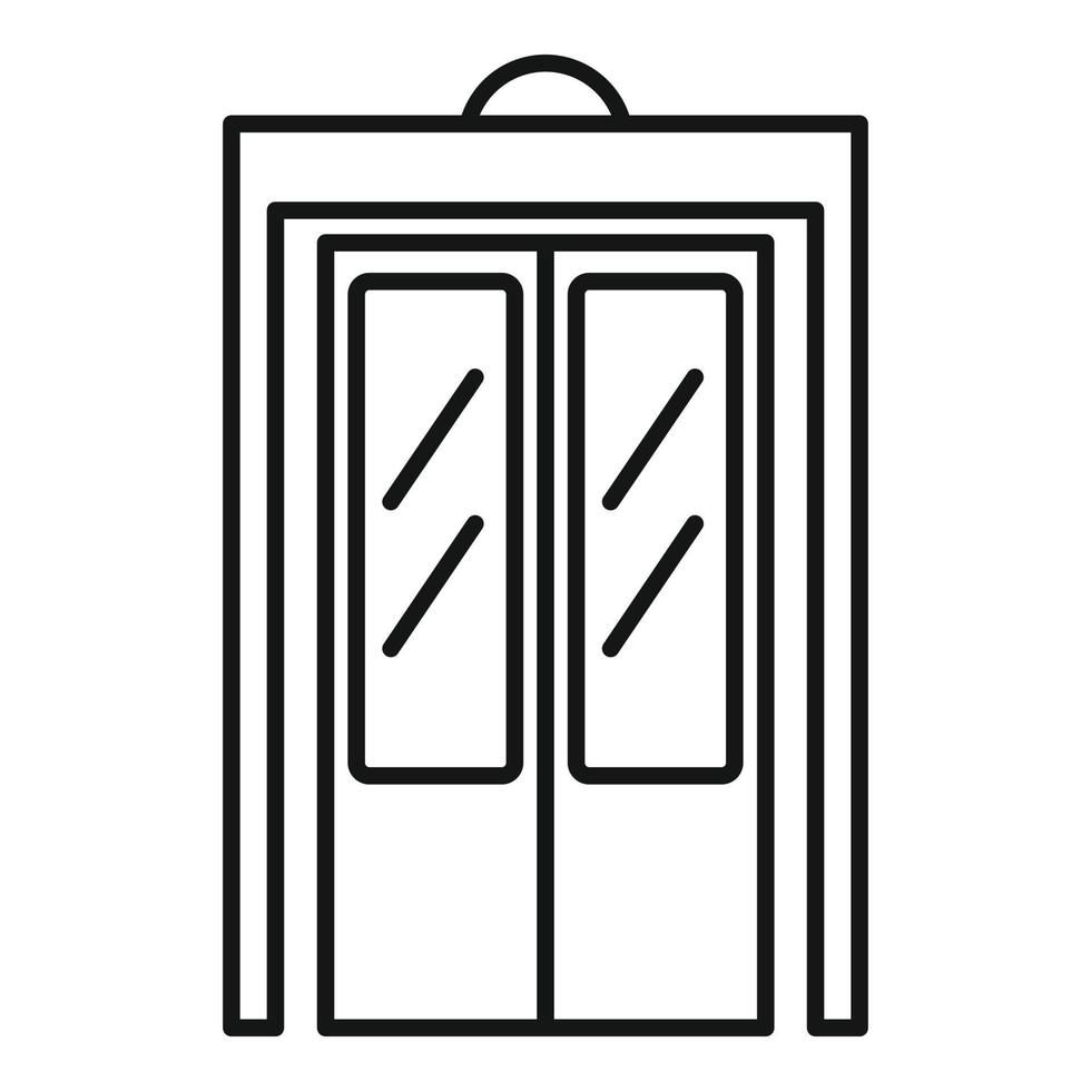 ícone do elevador elétrico, estilo de estrutura de tópicos vetor