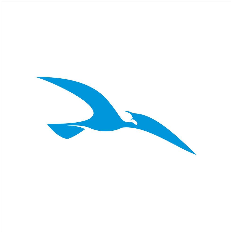 ave marinha logotipo marítimo silhueta de gaivota vetor