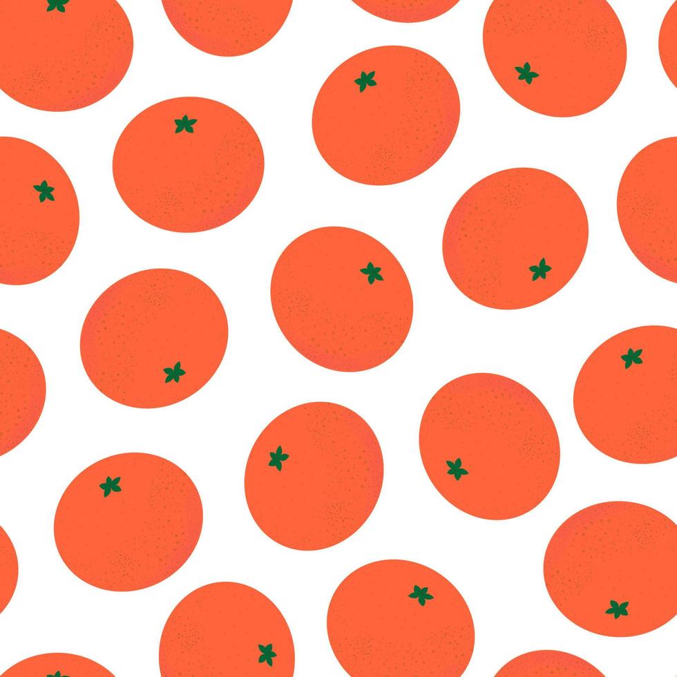 padrão de vetor sem emenda de tangerinas suculentas