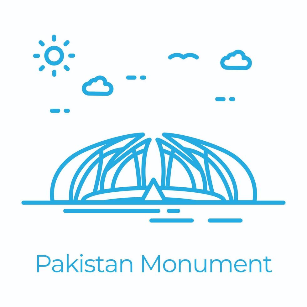 monumento moderno do Paquistão vetor
