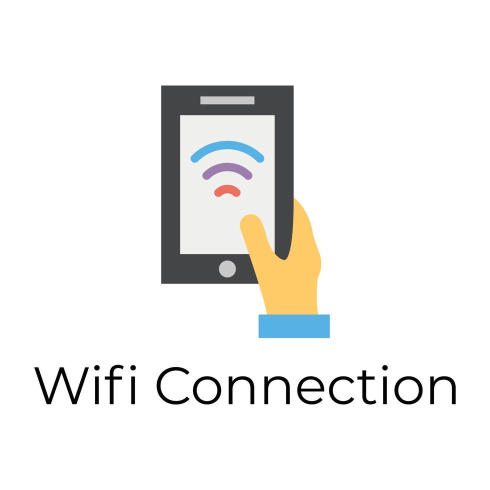 conexão wi-fi na moda vetor