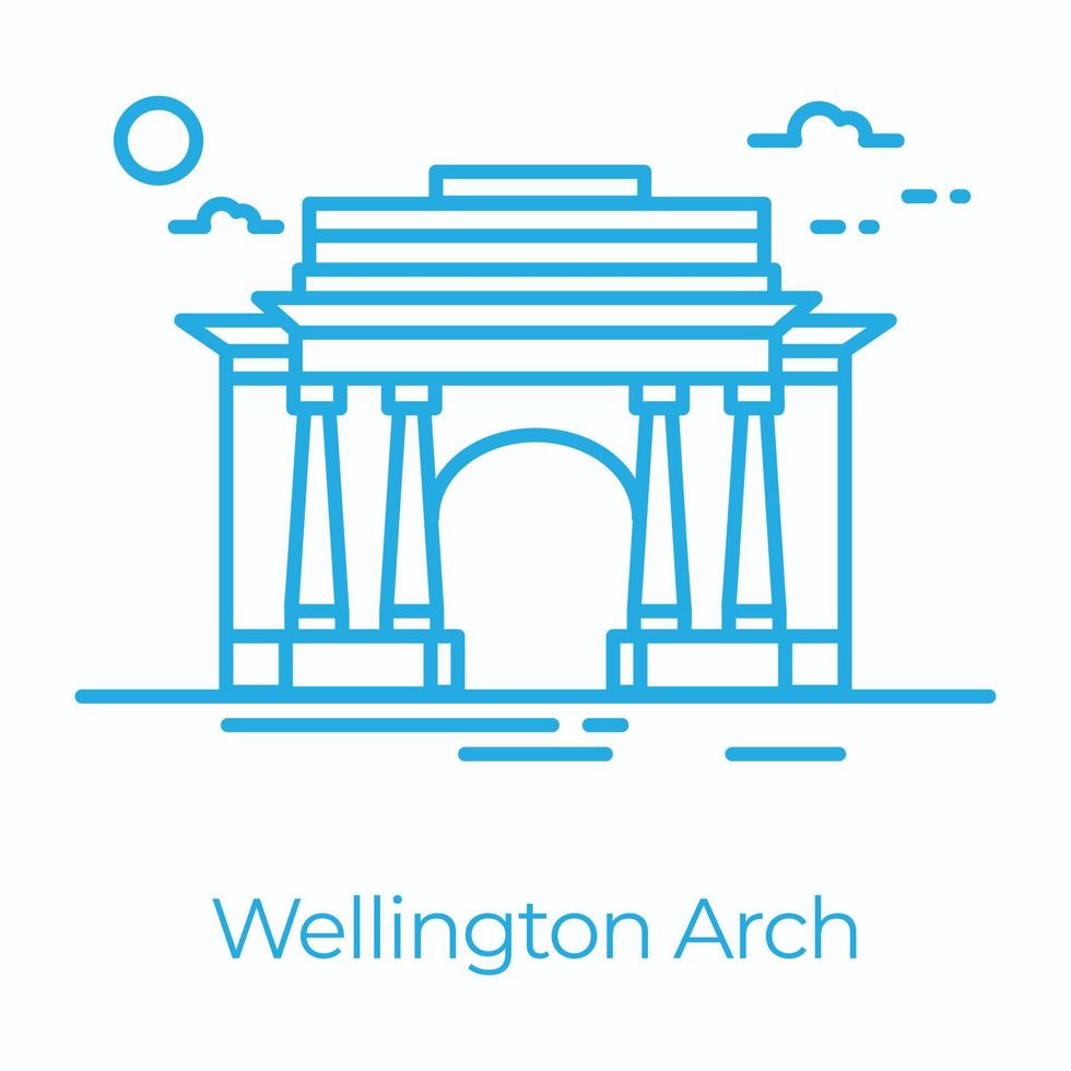 arco de wellington na moda vetor