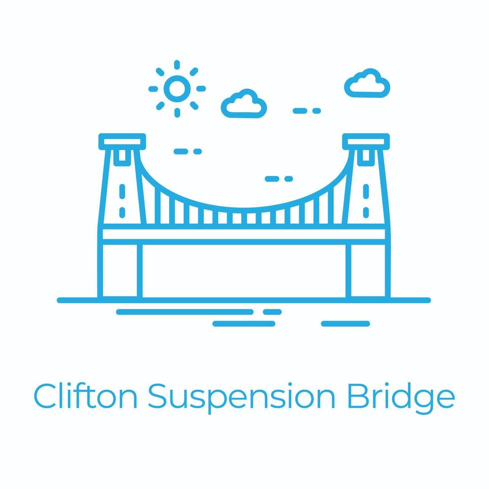 ponte suspensa de clifton vetor