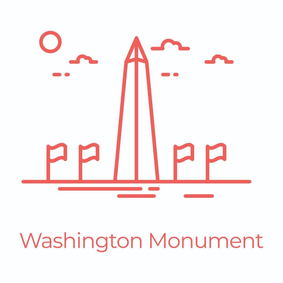 monumento da moda de washington vetor