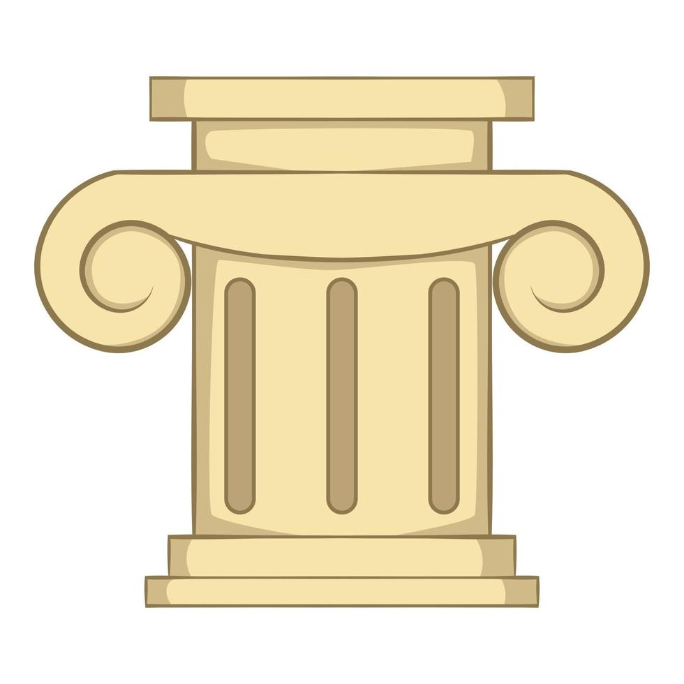 ícone da coluna romana, estilo cartoon vetor